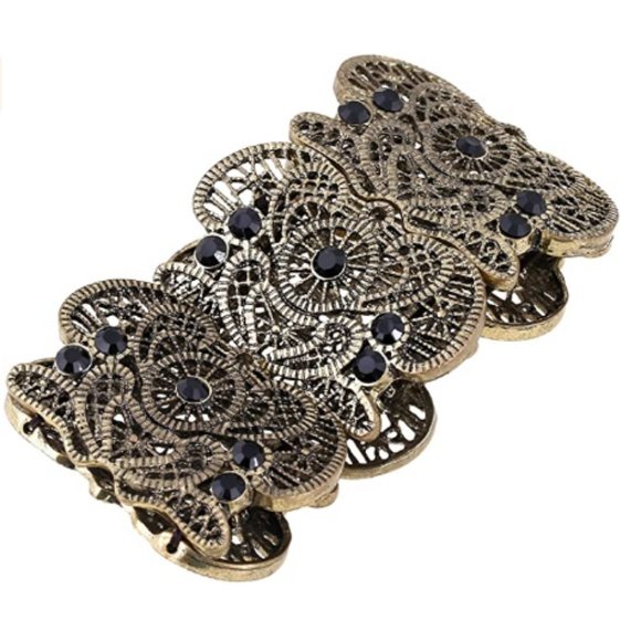 Magnificent Filigree Cuff Bangle Bracelet - Picture 2 of 7